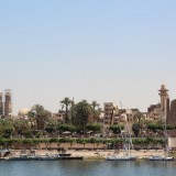 Blick auf Luxor vom Nil aus - Ägypten