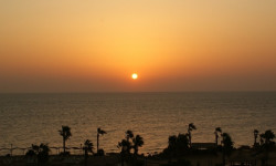 Sonnenuntergang am Strand bei Hurghada